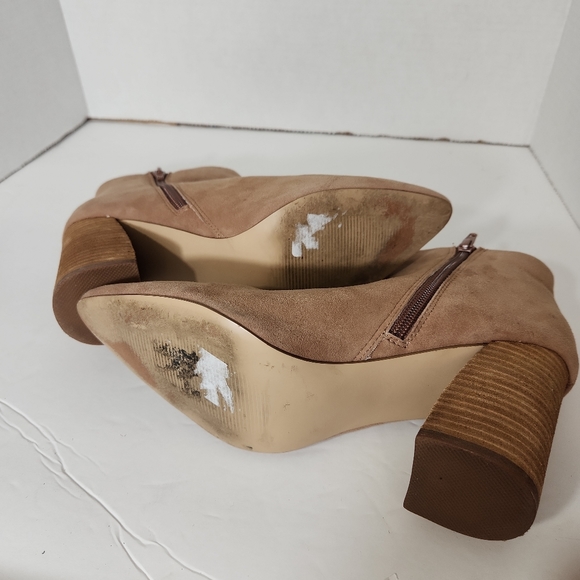 Steve Madden Simmer suede leather heeled bootie tan size 9 - Picture 8 of 8